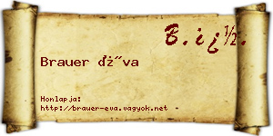 Brauer Éva névjegykártya