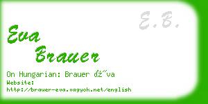 eva brauer business card